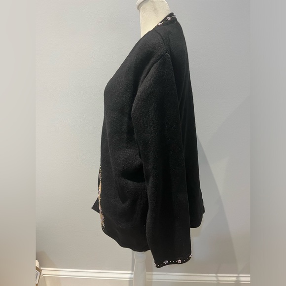 NWT Storybook Knits HSN Timeless Beauty Black Sweater + Tank 2 Piece Set Size L - Picture 4 of 10